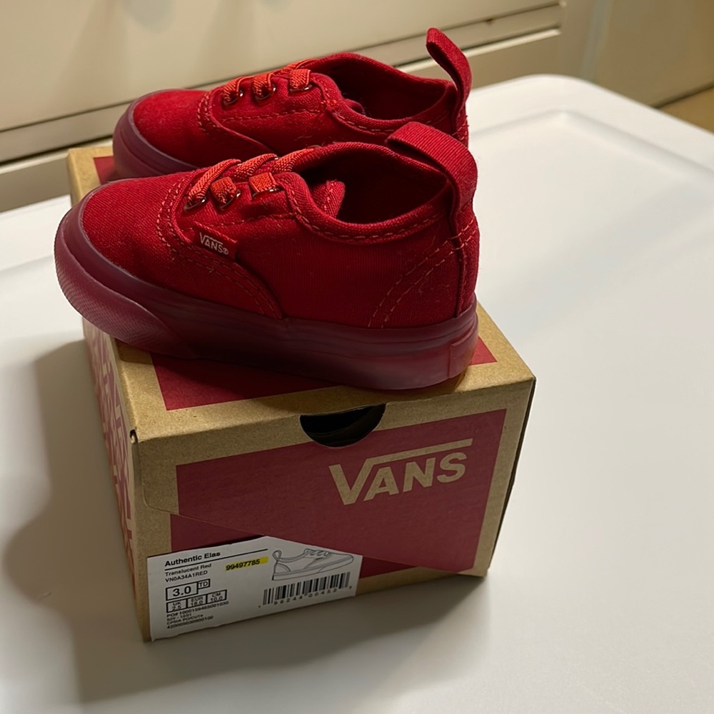 Translucent red vans